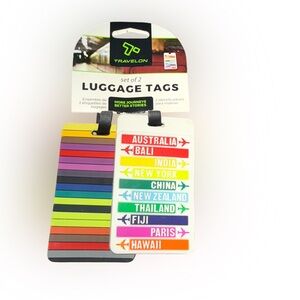 Travelon Vibrant Striped and Destination Luggage Tags